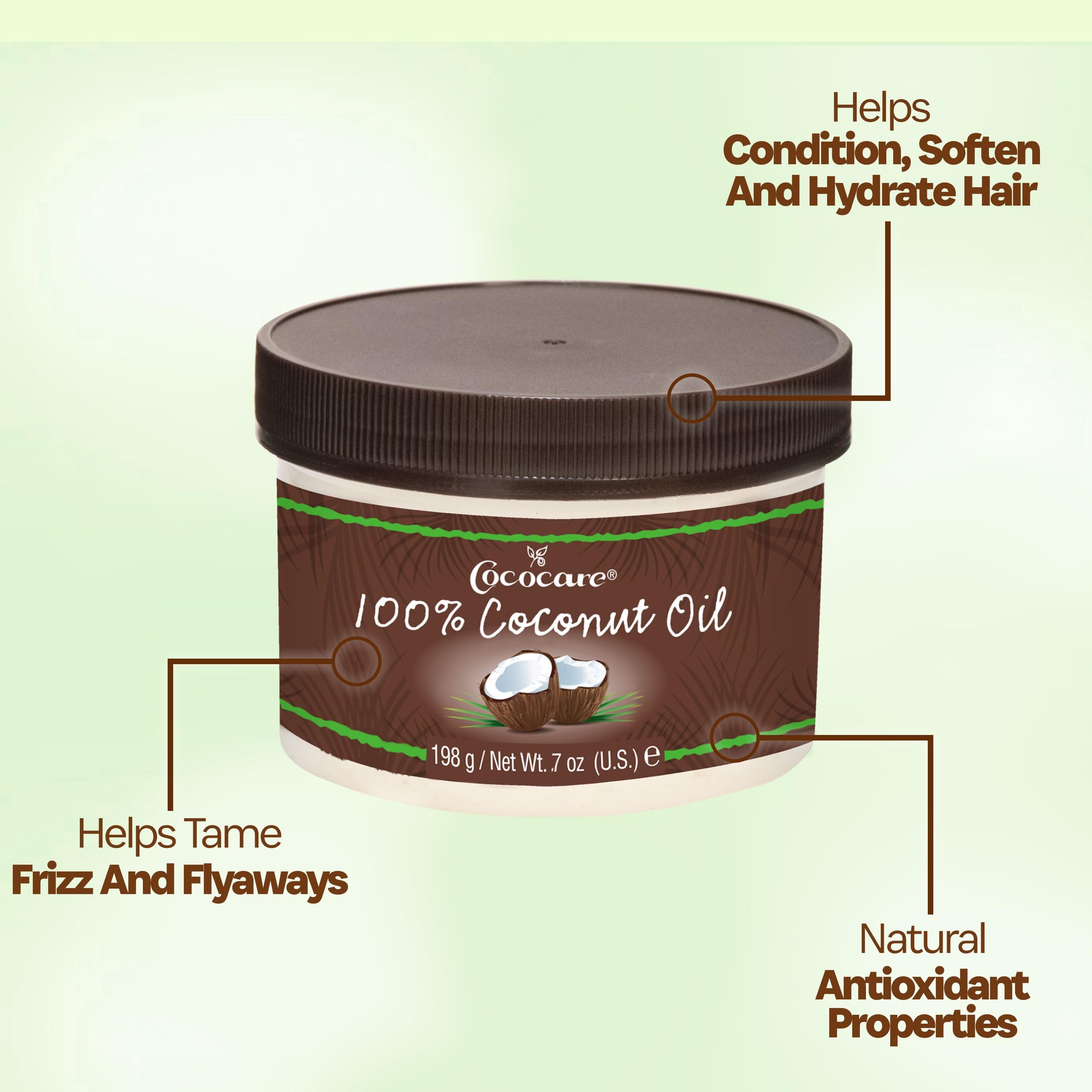 Amazon.com : Cococare 100% Coconut Oil 7 Oz - Coconut Oil for Skin